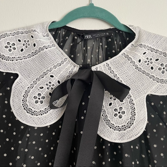 ZARA Polka Dot Blouse - Picture 13 of 16